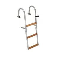 Rebrík na vlasy 3 stupne skladací kovový teak 72x19cm EVA