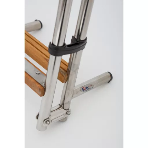 Rebrík na vlasy 3 stupne skladací kovový teak 72x19cm EVA