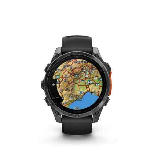 Garmin fenix 8 47mm AMOLED tmavosivé s čiernym silikónovým remienkom (ED)