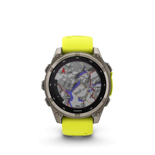 Garmin fenix 8 47mm SOLAR Sapphire, titán, neónová žltá/grafitová so silikónovým remienkom (ED XD)