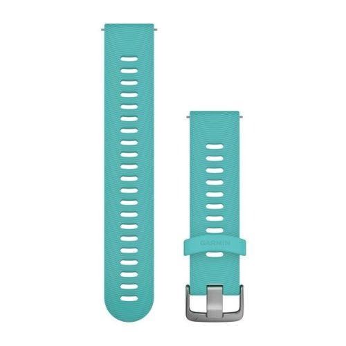 Remienok hodiniek Garmin 20 mm aqua silikón, pracka z nehrdzavejúcej ocele (rýchloupínací) pre Forerunner 245