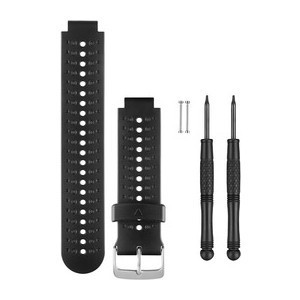 Remienok hodiniek Garmin Forerunner 235 Black/Grey, čierny a sivý silikónový remienok pre inteligentné hodinky