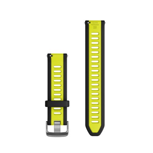 Remienok hodiniek Garmin 20 mm. Čierno-žltý (Quick Release) pre Forerunner 165