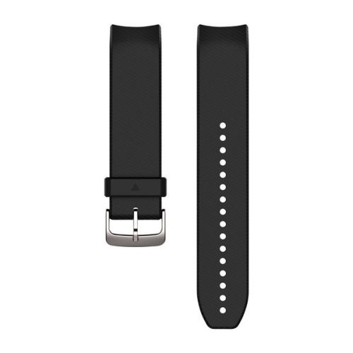 Remienok hodiniek Garmin 22 mm čierny silikónový, strieborná pracka (QuickFit) pre Approach S60