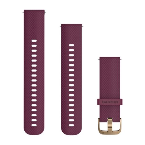 Remienok hodiniek Garmin 20 mm bobuľový silikón, svetlozlatá spona (rýchloupínací) pre hodinky Vivomove HR