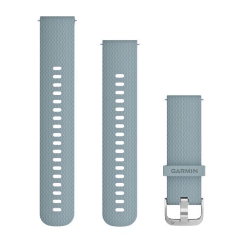 Remienok hodiniek Garmin 20 mm morský modrý silikón, strieborná pracka (rýchloupínací) pre hodinky Vivomove HR