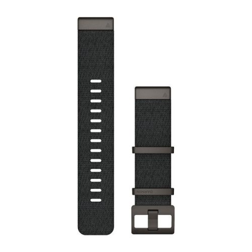 Remienok hodiniek Garmin 22 mm čierny nylon, sivá pracka (QuickFit) pre hodinky MARQ Smartwatch