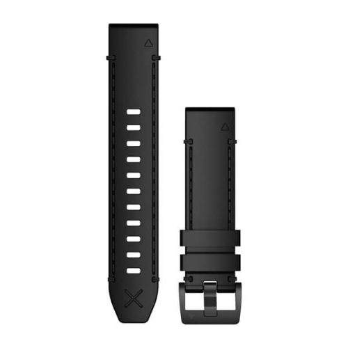 Remienok hodiniek Garmin 22 mm čierna koža, čierna pracka (QuickFit) pre hodinky MARQ Smartwatch