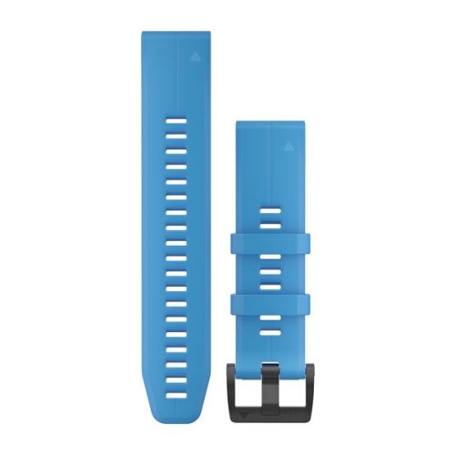 Remienok hodiniek Garmin 22 mm azurovomodrý silikón, čierna pracka (QuickFit) pre Fenix 5 Plus