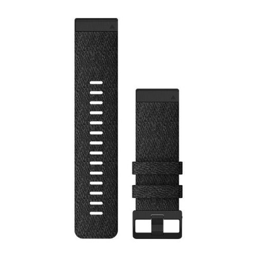 Remienok na hodinky Garmin 26 mm čierny nylon, čierna pracka (QuickFit) pre Fenix 6X