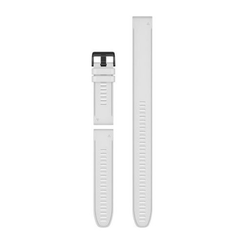 Remienok hodiniek Garmin 26 mm biely silikón, čierna pracka (QuickFit) pre hodinky Fenix 6X, 3-dielny