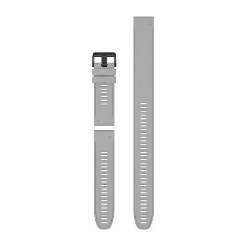Remienok na hodinky Garmin 26 mm púdrovo sivý silikónový, čierna pracka (QuickFit) pre hodinky Fenix 6X, 3-dielny