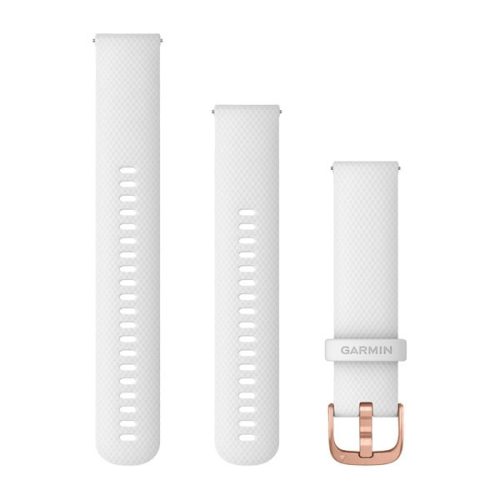 Remienok hodiniek Garmin 20 mm biely silikón, ružovo zlatá pracka (rýchloupínacia) pre hodinky Vivomove 3