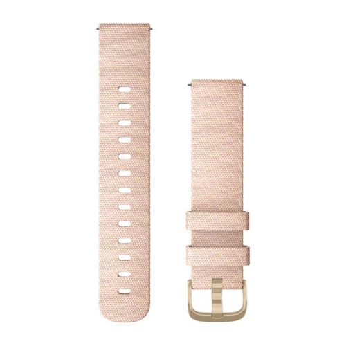 Remienok hodiniek Garmin 20 mm ružový nylon, svetlo zlatá spona (rýchloupínací) pre hodinky Vivomove 3
