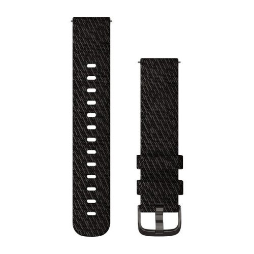 Remienok hodiniek Garmin 20 mm čierny nylon, sivá pracka (rýchloupínací) pre hodinky Vivomove 3