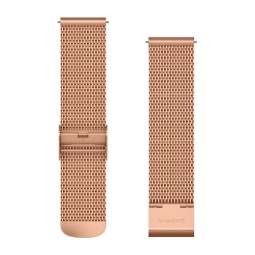 Remienok na hodinky Garmin 20 mm Rose Gold kovový, milánsky, 18K Rose Gold PVD pracka (rýchloupínacia) pre Vivomove 3 125-197mm