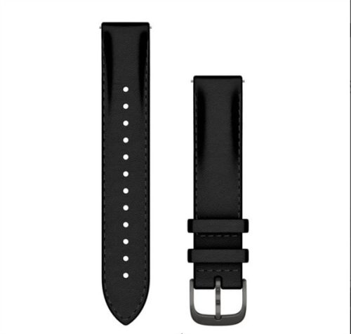 Remienok hodiniek Garmin 18 mm čierna koža (rýchle uvoľnenie) pre inteligentné hodinky