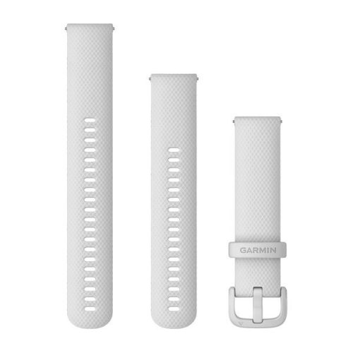 Remienok hodiniek Garmin 20 mm biely silikón, biela spona (rýchle uvoľnenie)