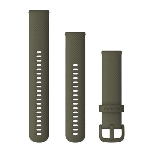 Remienok na hodinky Garmin 20 mm machovo zelený silikónový, machovo zelená pracka (rýchloupínací) pre inteligentné hodinky