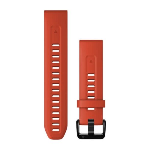 Remienok na hodinky Garmin 20 mm plameňovo červený silikónový (QuickFit) (Fenix 7S) pre inteligentné hodinky