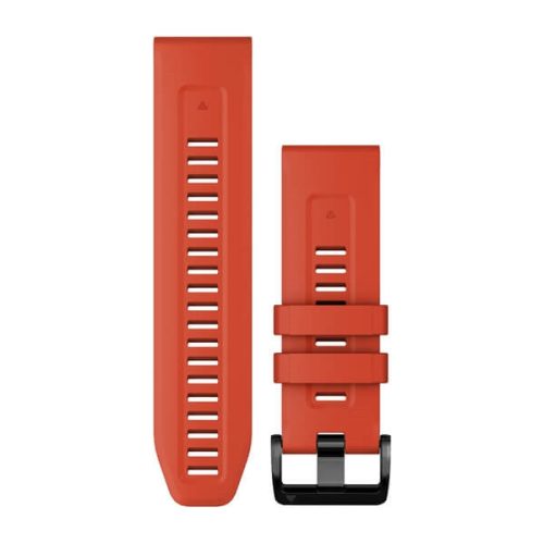 Remienok na hodinky Garmin 26 mm plameňovo červený silikónový (QuickFit) (Fenix 7X) pre inteligentné hodinky