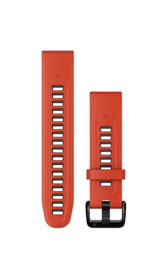 Remienok na hodinky Garmin 20 mm červený/grafitový silikónový (QuickFit) pre inteligentné hodinky