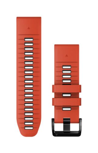 Remienok na hodinky Garmin 26 mm červený/grafitový silikónový (QuickFit) pre inteligentné hodinky