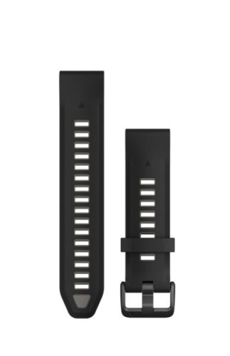 Remienok hodiniek Garmin 20 mm čierny/sivý silikónový (QuickFit) pre inteligentné hodinky