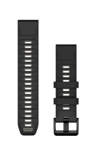 Remienok Garmin 22 mm čierny/sivý silikónový (QuickFit) pre inteligentné hodinky