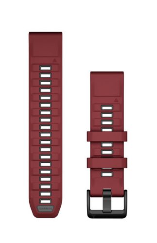 Remienok hodiniek Garmin 22 mm bordový/grafitový silikónový (QuickFit) pre inteligentné hodinky
