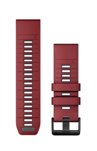 Remienok hodiniek Garmin 26 mm bordový/grafitový silikónový (QuickFit) pre inteligentné hodinky