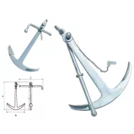 Kotva s dvoma hákmi Admiralita 20 kg