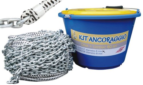 Kotviaca súprava 50 m 14 mm lano/ 10 m 8 mm reťaz