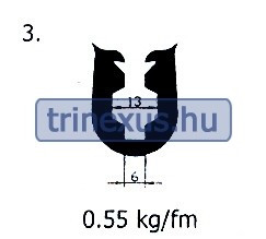 Gumový profil EPDM model 3 SOL