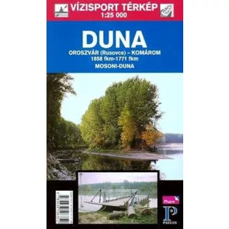 Kniha, turistická mapa Dunaj Bratislava-Comároma