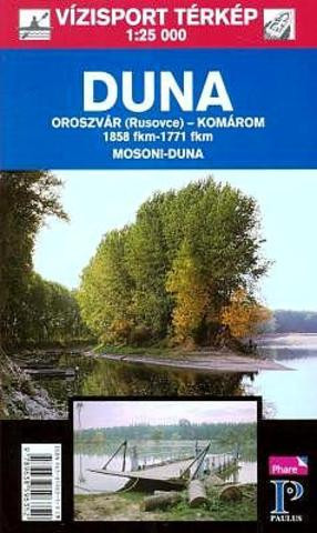 Kniha, turistická mapa Dunaj Bratislava-Comároma