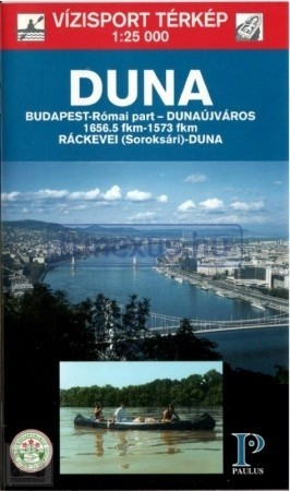 Kniha, turistická mapa Dunaj Budapešť-Dunaújváros