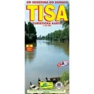Kniha, mapa Tisza, Szeged to Danube English-Serbian