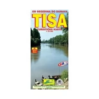 Kniha, mapa Tisza, Szeged to Danube English-Serbian