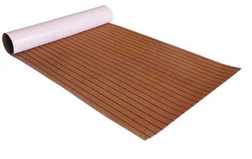 Lodná podlahová krytina teak-čierna 240x90x0,6 cm
