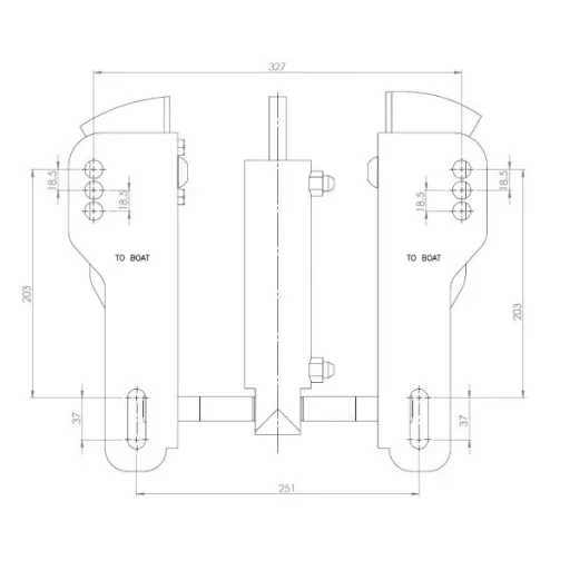 Hydraulický zdvihák motora STRONGER Jack Plate HL 2000 STR