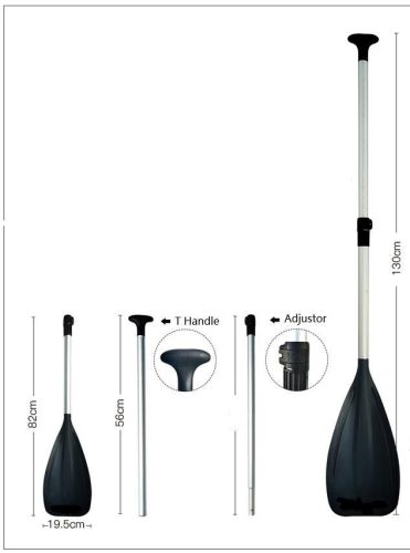 Veslovacie pádlo mini teleskopické čierne 82/130 cm DAW