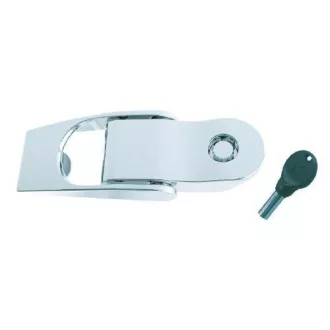 Zár rugós retesszel kulccsal inox EVA