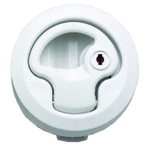 Západka na otváranie veka s kľúčom, plast 60 x 34 mm,