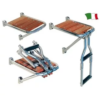 Loď rebrík s edelsthal teak výstup 2 kroky
