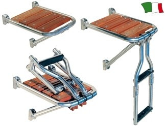 Loď rebrík s edelsthal teak výstup 2 kroky