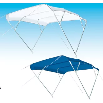 Bimini strecha s 3 vetvami modrá 180x130x140 cm