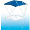 Bimini strecha s 3 vetvami biela 180x150x140 cm