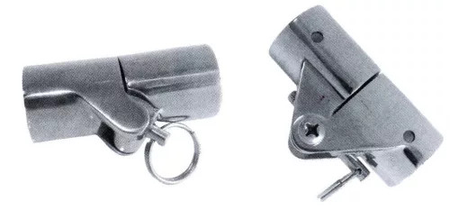 Kovový kĺb na podperu bimini so zabezpečovacím klincom 22 mm
