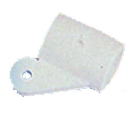 Koniec rúrky Bimini jednoduchý 20 mm plastový biely
